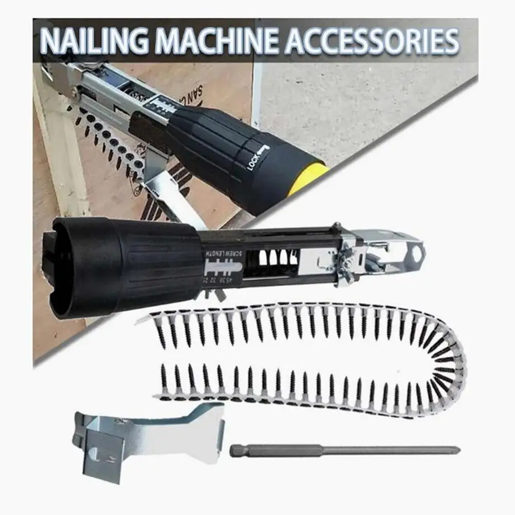 

Automatic Chain Screw Nail Gun Adapter For Electric Drill Cordless Power Drill Woodworking Tools Accessories