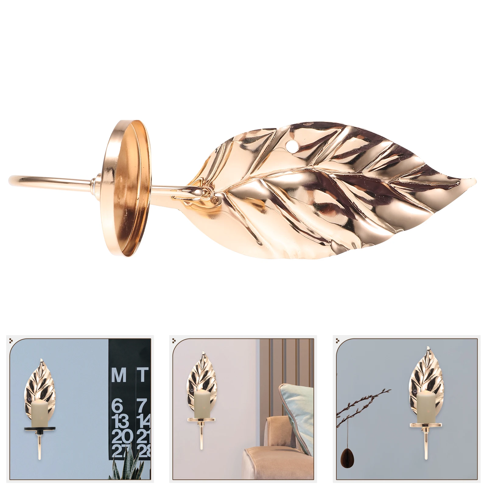 

Wall Mounted Iron Holder Detachable Easy Cleaning Multi Functional Tray Vintage Space Saving Home Decor Pillar Stand