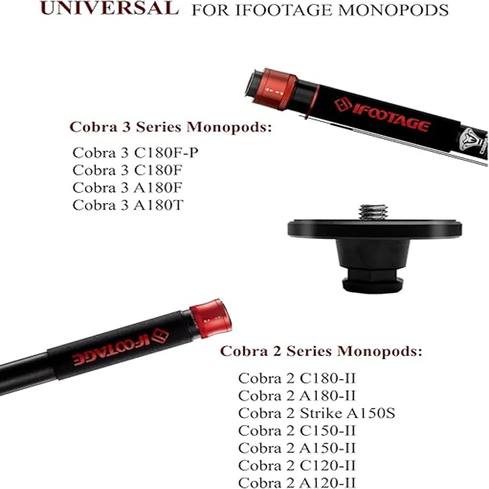 Quick Release Plate (New Version) for IFOOTAGE Cobra 3 / Cobra 2 Camera Monopod