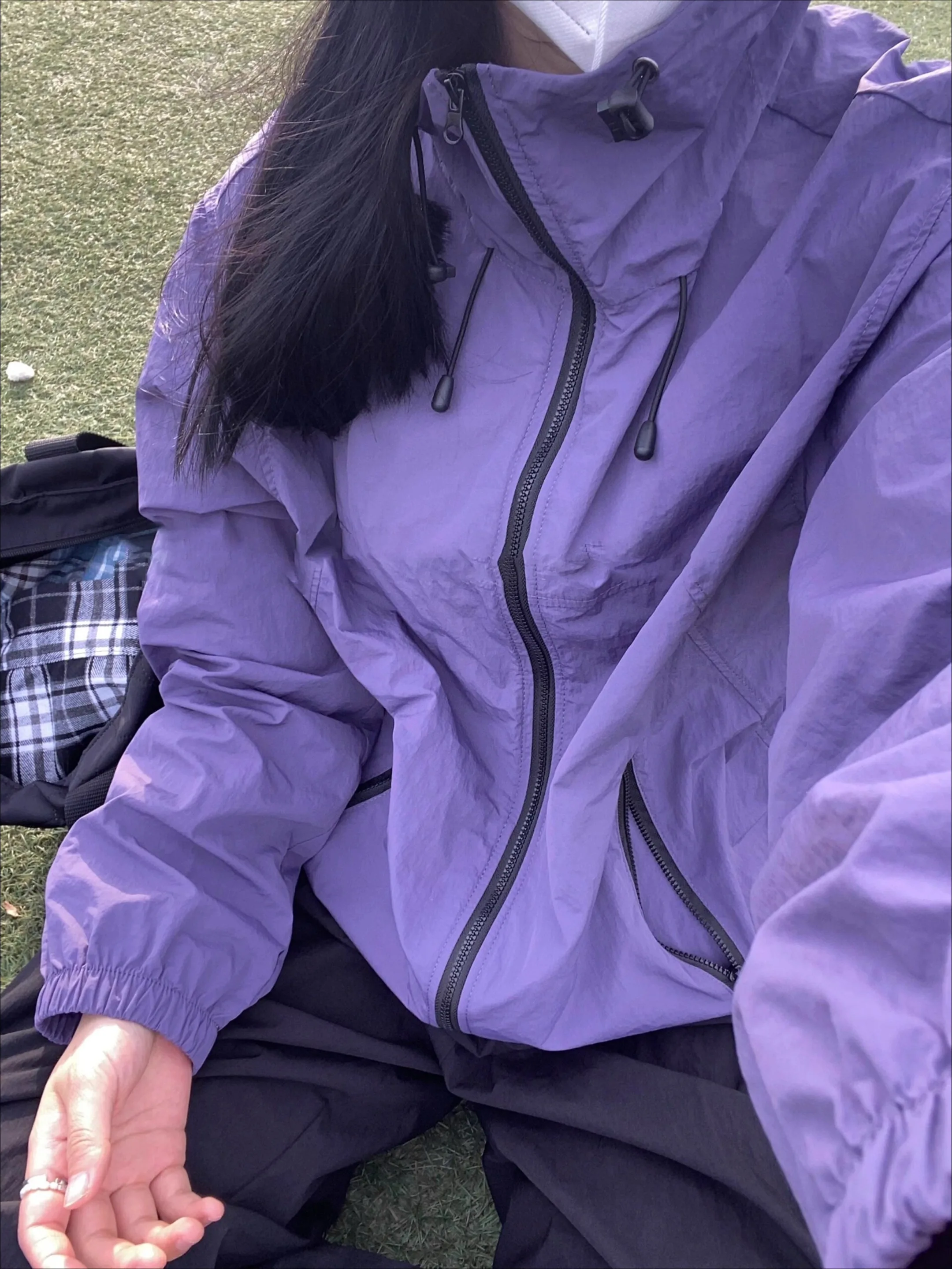 

Легкая дышащая защита от ультрафиолета, фиолетовая мужская летняя одежда из ледяного шелка с капюшоном, солнцезащитный крем Faion, спортивная одежда для верховой езды