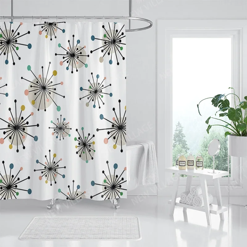 Waterproof fabric shower curtains Bathroom curtain accessories 180x200 Bath curtain for shower 240*260 nordic boho decoration