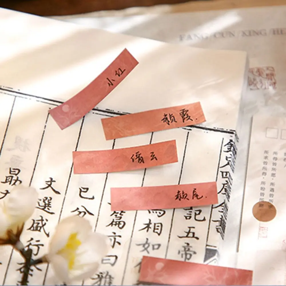 200pcs/Pack Label Sticky Notes Simplicity Illustration Self Adhesive Note Markers Index Tabs Bookmarks Notepad