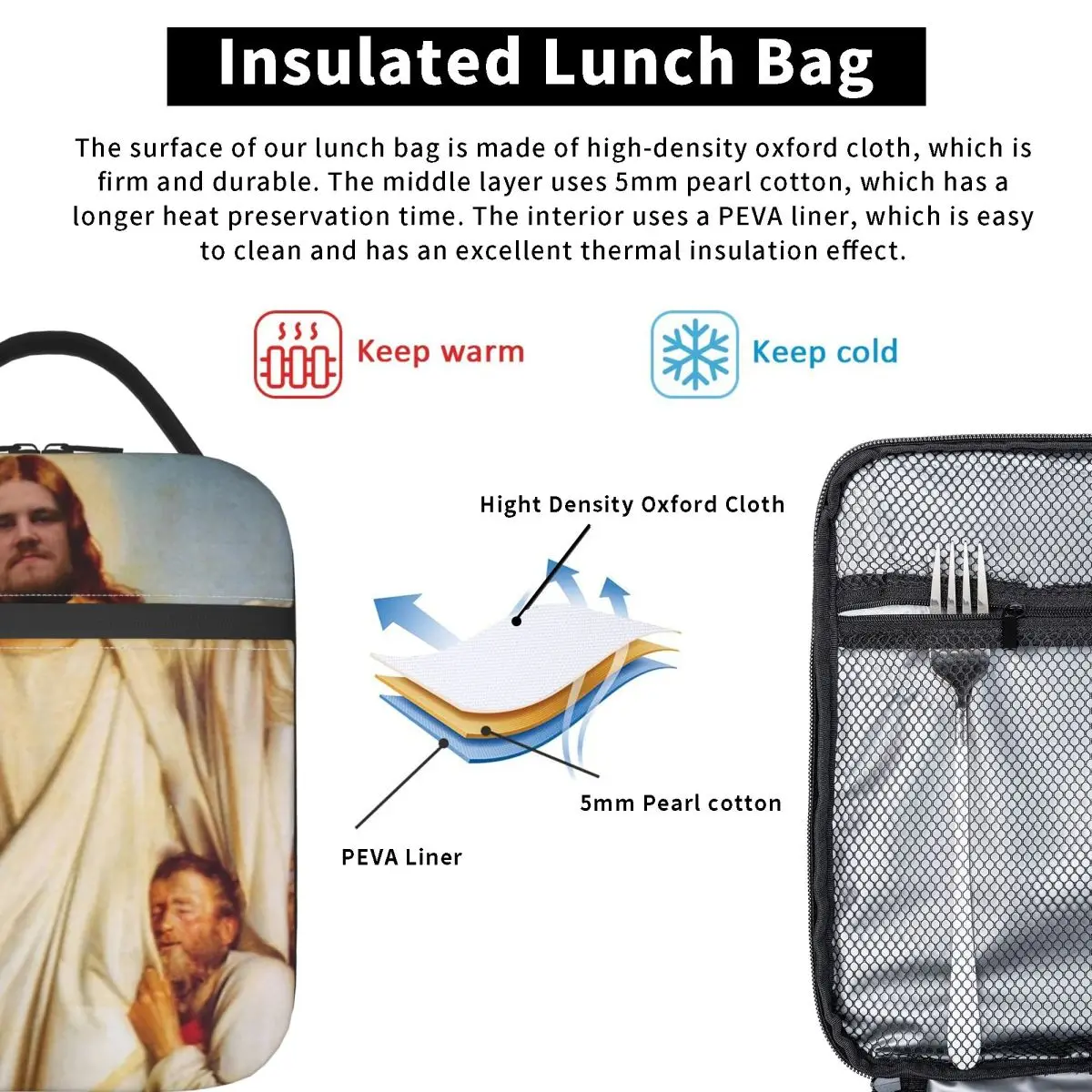 Dragon Lord Rainer Winkler Holy Lord Isolierte Lunchtasche Kühltasche   Lunchbehälter, hohe Kapazität, Lunchbox, Tragetasche, Aufbewahrungstaschen