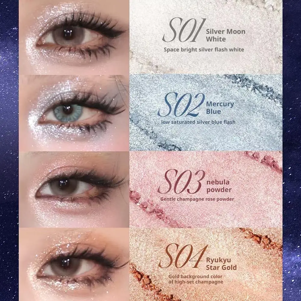 Colorkey shimmer pérola glitter sombra monocromática iluminar cristal destaque maquiagem facial de longa duração para looks de olhos esfumaçados