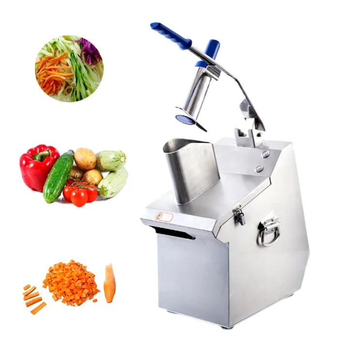 for 500KG/H Stainless Steel Vegetable Cube Cutter 9 in 1 Fruit And Vegetable Slicer Drum Vegetable Cutting Machine