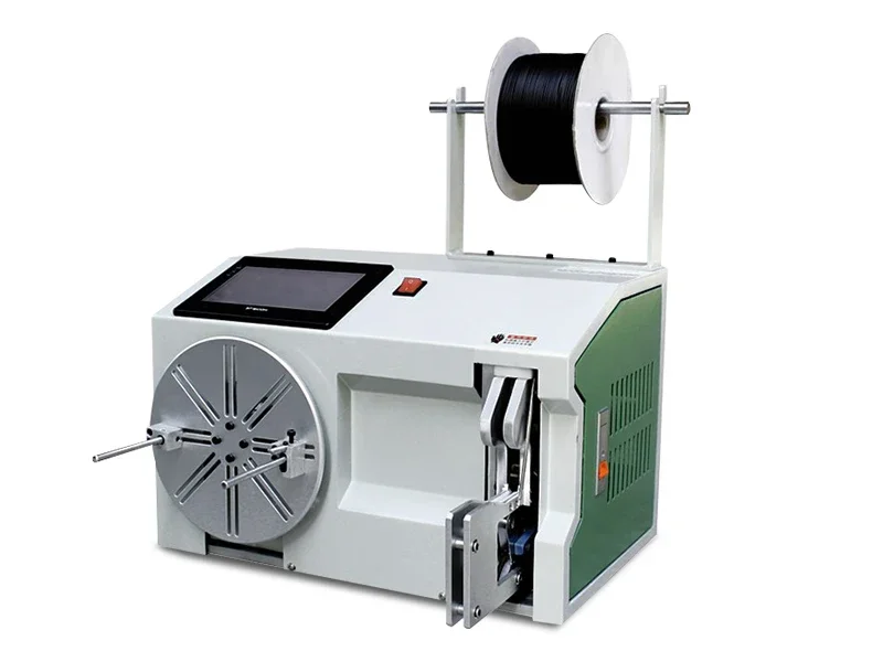 Video semi automatic wire twist tie machine Cable Coil Winding and Binding Machine with 220v