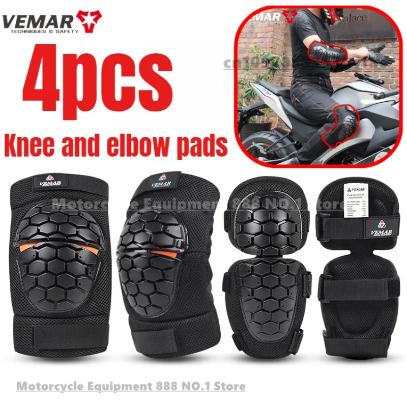 

VEMAR мотоциклетные наколенники рыцарское защитное снаряжение для гонок по бездорожью защита локтей мото броня для верховой езды защита от падения наколенник