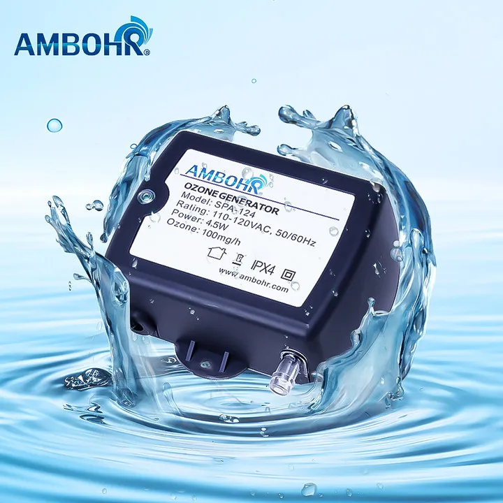 

AMBOHR SPA-124 100mg/h Spa Ozonator Mini Home Portable Ozone Generator for Cold Plunge Water Purification and Swimming Pool