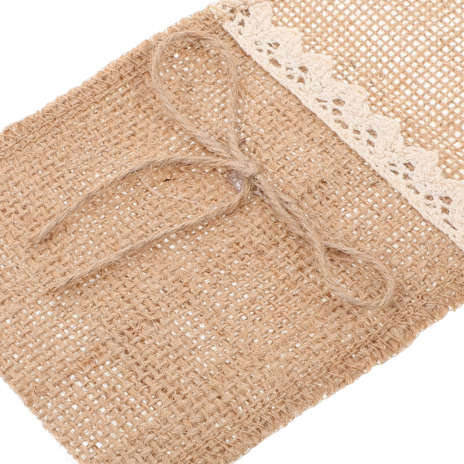 

10 Pcs Cutlery Storage Bag Silverware Holder Burlap Lace Wedding Vintage Kitchen Utensils Holder Table Decoration Eco Friendly