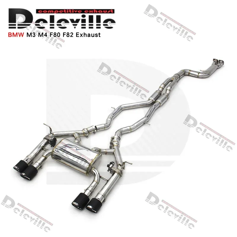 Deleville Stainless Steel Catback exhaust For BMW M3/M4 F80/F82 3.0T 2014-2019 Escape Exhaust muffler Racing car Exhaust System