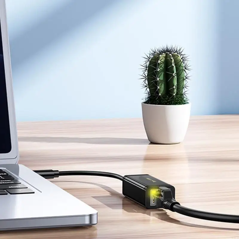 Adaptador USB para Ethernet USB C para Ethernet LAN Adaptador 1000Mbps RJ45 83CF