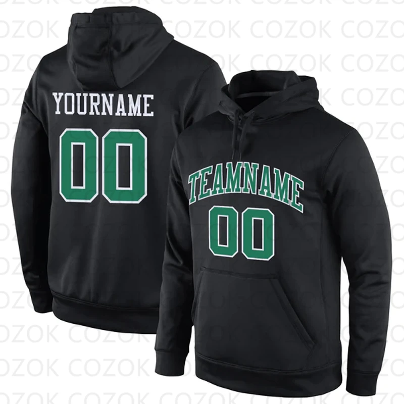 Customized Hoodies Black Orange Colour Jersey 3D Printed  Unisex Pullovers Hoodie Casual Sweatshirts