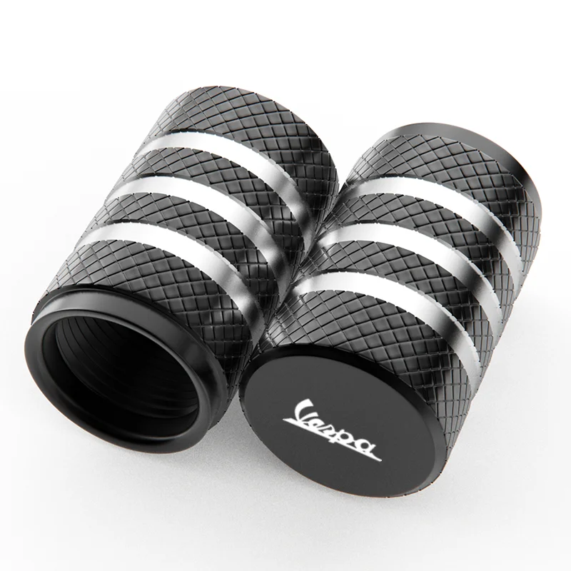 أغطية محكمة الغلق من الألومنيوم باستخدام الحاسب الآلي ، قبعات صمام الإطارات ، اكسسوارات الدراجات النارية ، تناسب فيسبا LX ، LXV ، سبرينت ، GTS ، GTV 50 ، 150 ، 250 ، 300 ، 300ie #2