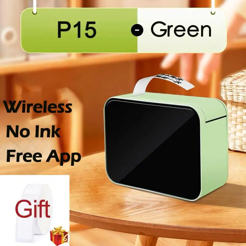 Mini stampante per etichette P15 Stampante termica portatile wireless per etichette simile al mini etichettatrice D11 D110 D101