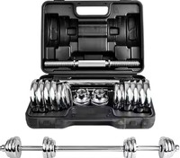 High Quality Cast Iron and Chromed Weight 30KG Barbell Adjustable Dumbbell Set Custom Logo Fitness & Exercise Gear for Gym Use