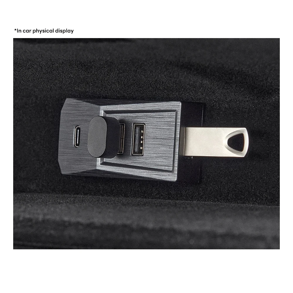 Glovebox USB Hub For Tesla New Model Y Launch Juniper 2026 Model 3 Highland 2025 Type-C Port Splitter Docking Station Data