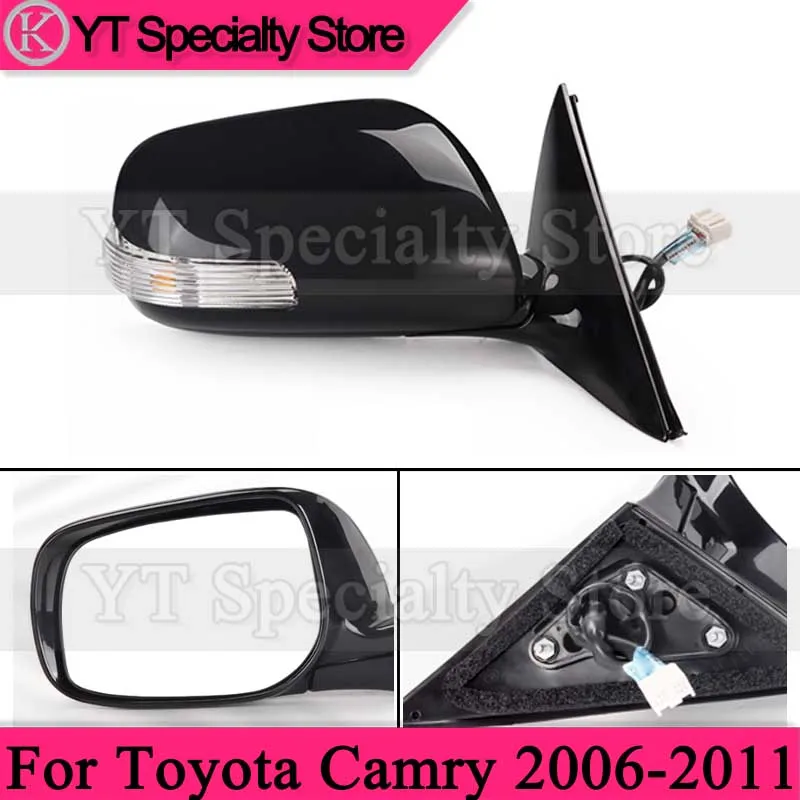 

Car part 7/9Pin Auto Electric Folding Rear View Mirror Side Mirror LED Turn Signal Light For Camry 2006 2007 2008 2009 2010 2011
