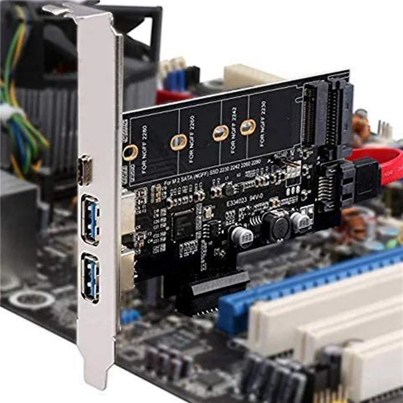 

ABT-3X PCI-E To USB 3.0 PCI Express Card Incl.1 USB C And 2 USB A Ports, M.2 NVME To Pcie 3.0 Adapter Card With Bracket