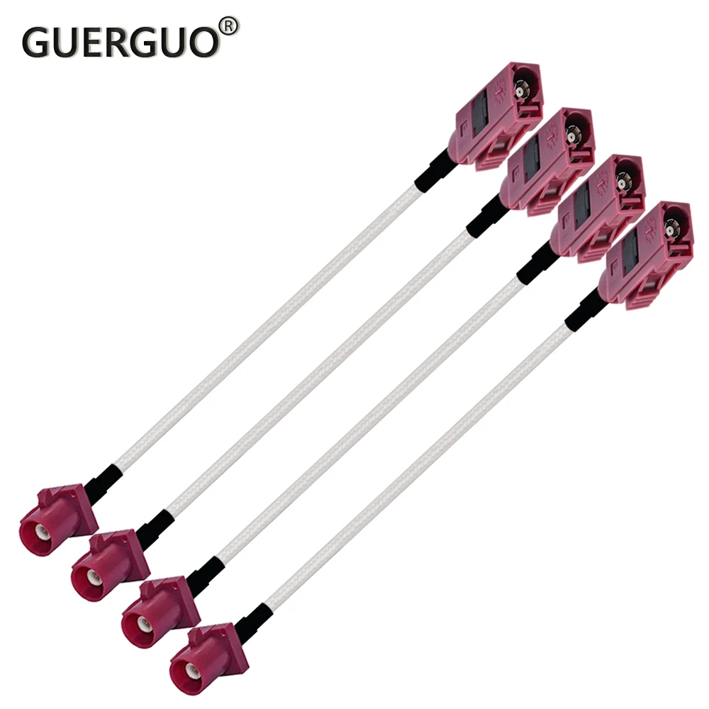 Fakra D RG316 Coax Cable Fakra D Male/Female/Male long Connector Antenna Extension Grey Coaxial Cable for Car Remote Control Key