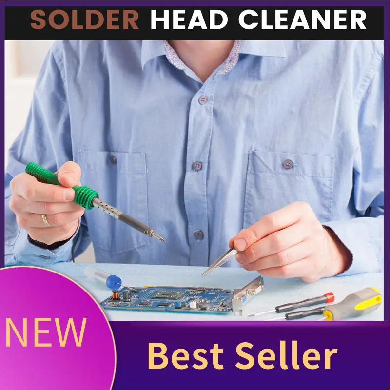 

ABLU-10X Soldering Tip Cleaners Desoldering Cleaning Ball Welding Soldering Iron Mesh Filter Metal Dross Box With Box