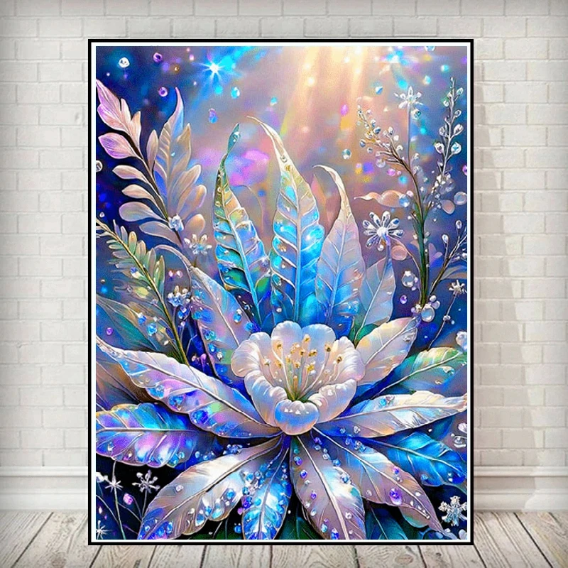 Voller runder Bohrer, Diamant-Gemälde zum Selbermachen, mag Fantasy-Blumenbild, Diamant-Stickerei, handgefertigte Strasssteine, Geschenke für Heimdekoration