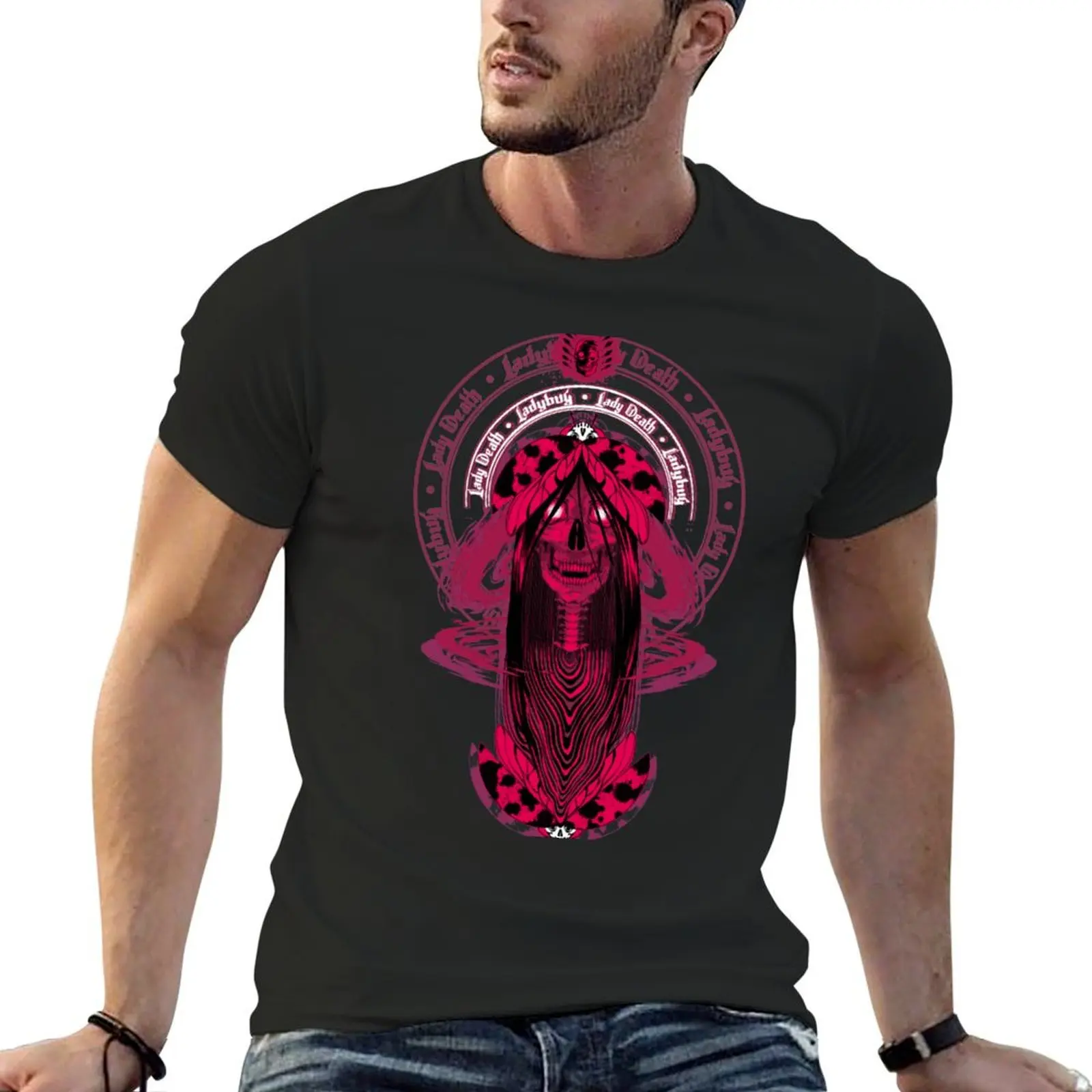 Ladybug/ Ladydeath (T-shirt) T-Shirt custom t shirt blacks shirts graphic tees clothing for men