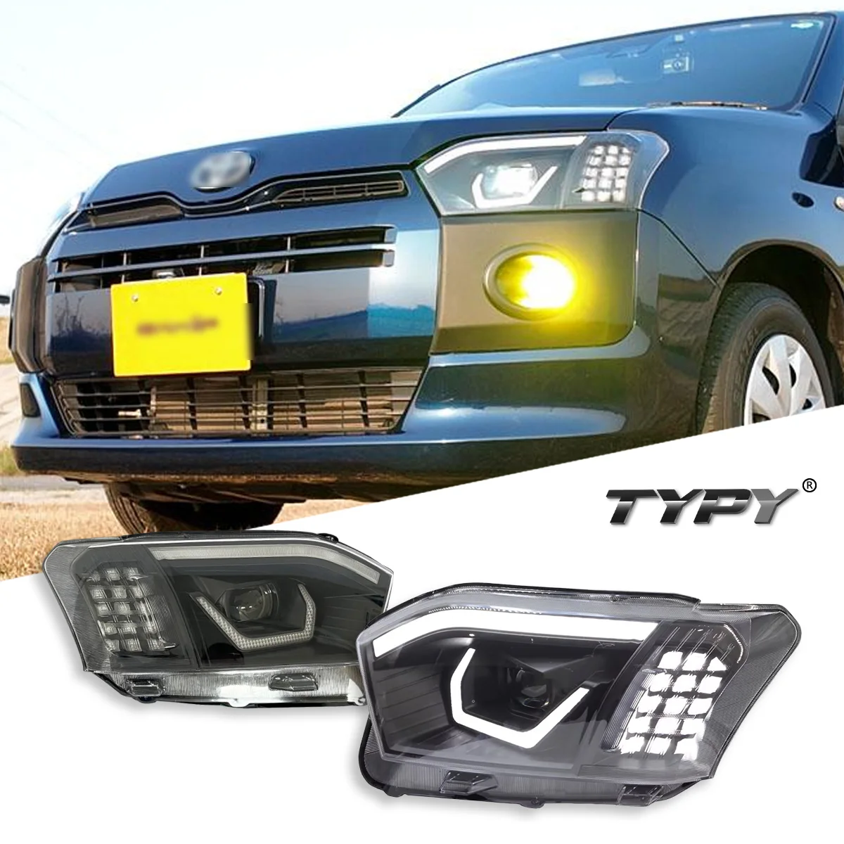

Автомобильная фара TYPY для Toyota Probox 2022, обновленная, модифицированная для нового DRL, динамический указатель поворота, светодиодная фара, автоаксессуары