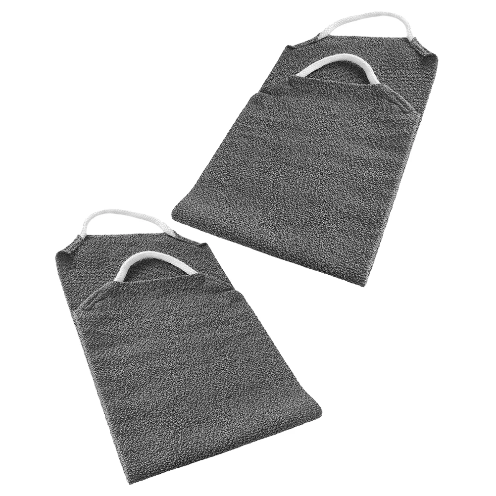 

2pcs Frosted Bath Towel Back Loofah Shower Sponges Body Scrub Cloth Polyester Exfoliator Long Strip Design Soft Comfortable