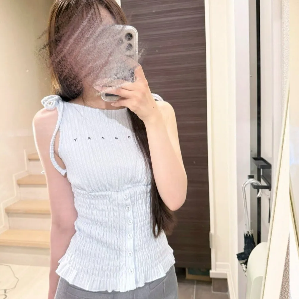 2026 Summer New Japan Style Sweet Girl's Tank Top with Bow Tie Elastic Comfortable and Versatile T-shirt Fashion Casual Vest