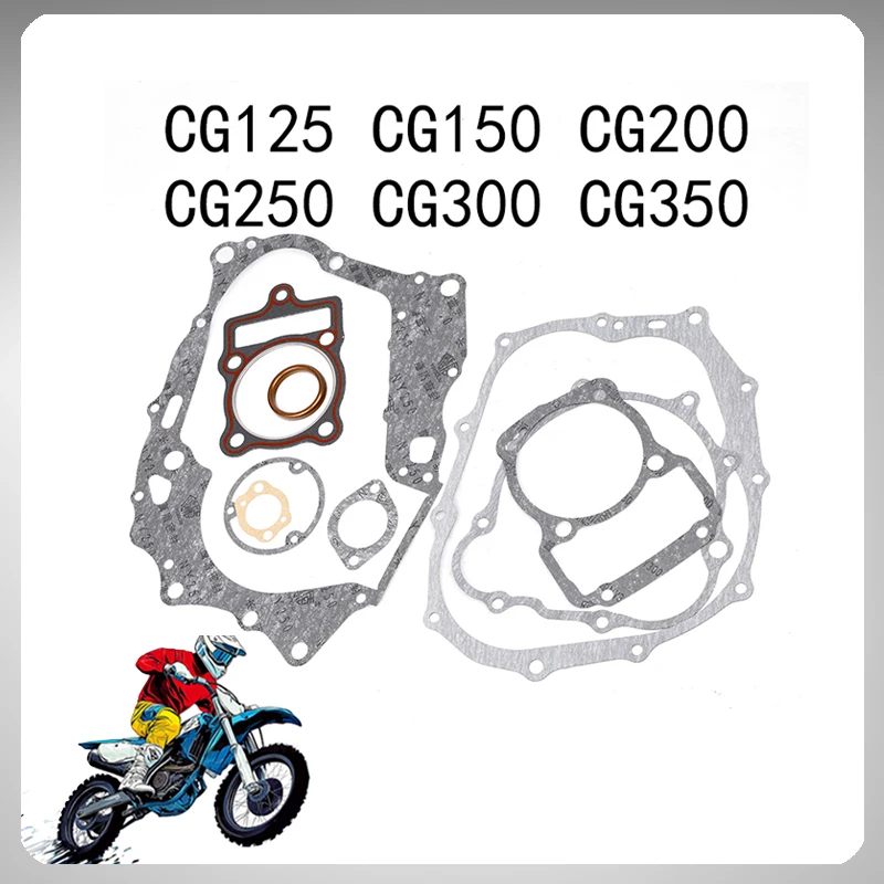 

Motorcycle Engine Head Gasket Complete Set Kit For CG125 CG150 CG200 CG250 CG300 CG350 Motor Moped Scooter Equipments Parts