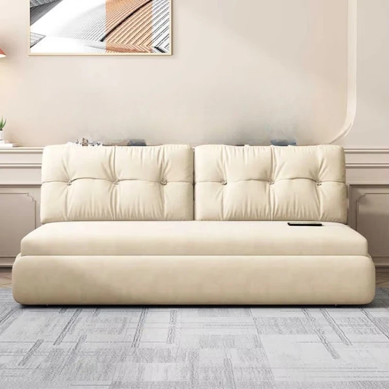 Small family folding sofa living room multi-functional stretchable sofa bed