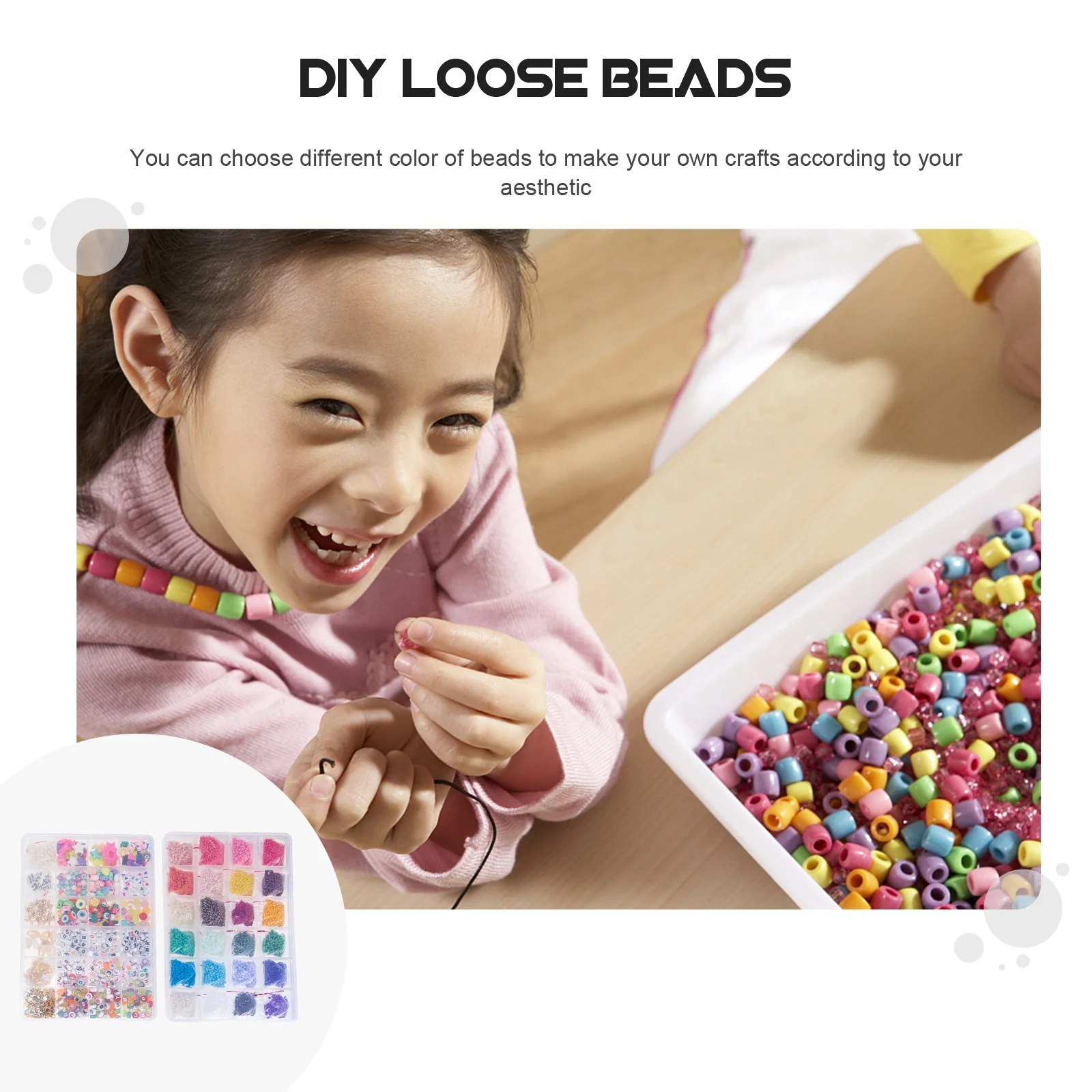 1 set 1 Set Glass Spacer Loose For Diy Jewelry Making Craft Accessories Small Set Beads For Jewelry Making Diy Craft Beads