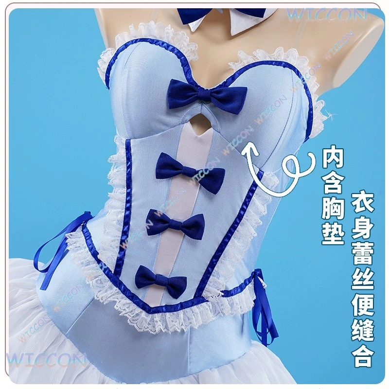 [BankaiMode]Anime MyDressUp Darling Kitagawa Marin Cosplay Blue Bunny Marin Kitagawa Wig Bunny Ear Cosplay Costume Women Hallowe