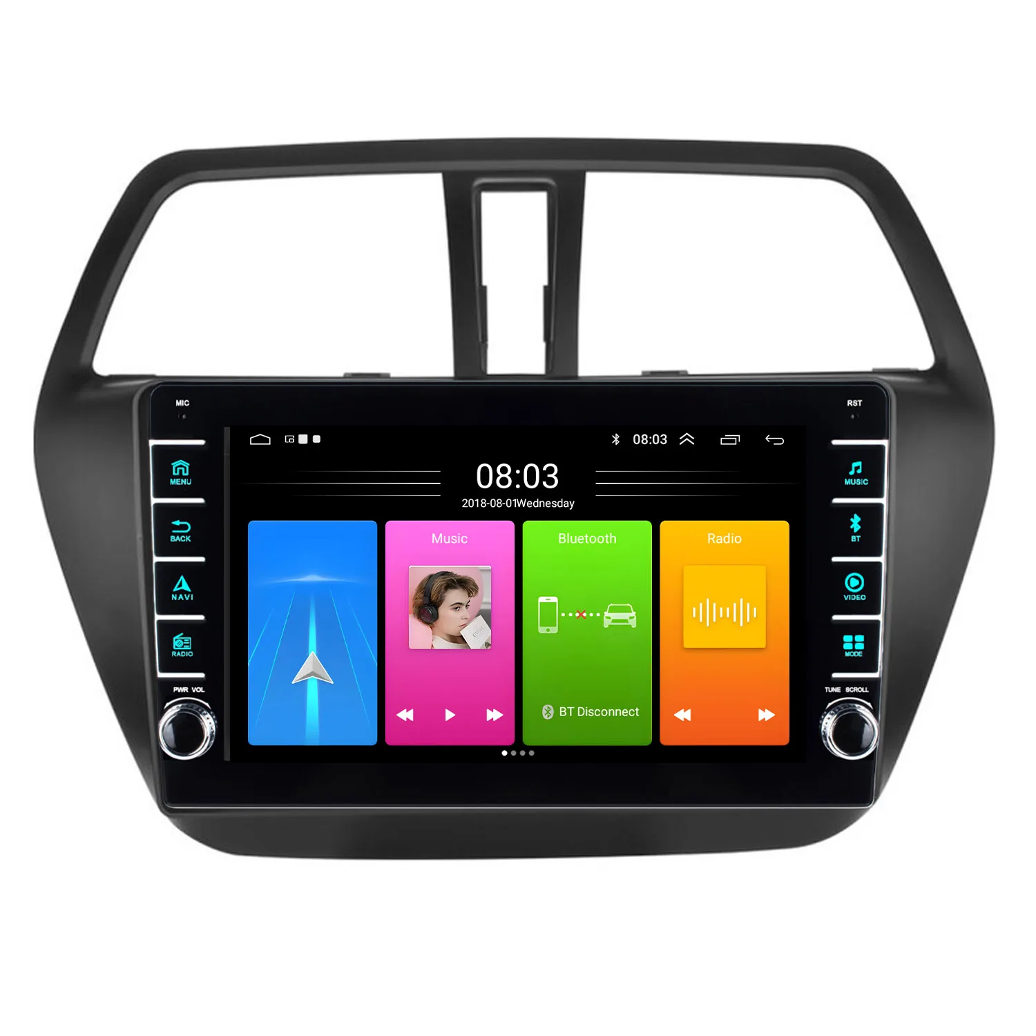 8“Car Multimedia Player Bluetooth Carpaly Android 13 Car radio Navigation HD Reverse camera For Suzuki SX4 S-Cross Fiat Sedici