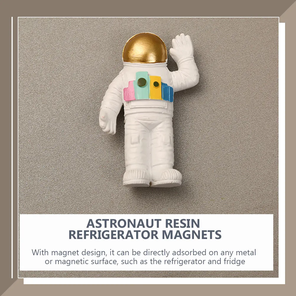 Juego de 2 Imanes de Resina para Refrigerador con Diseño de Astronauta, Decoración 3D con Temática Espacial para Adolescentes, Hogar, Cocina, Oficina, Regalo
