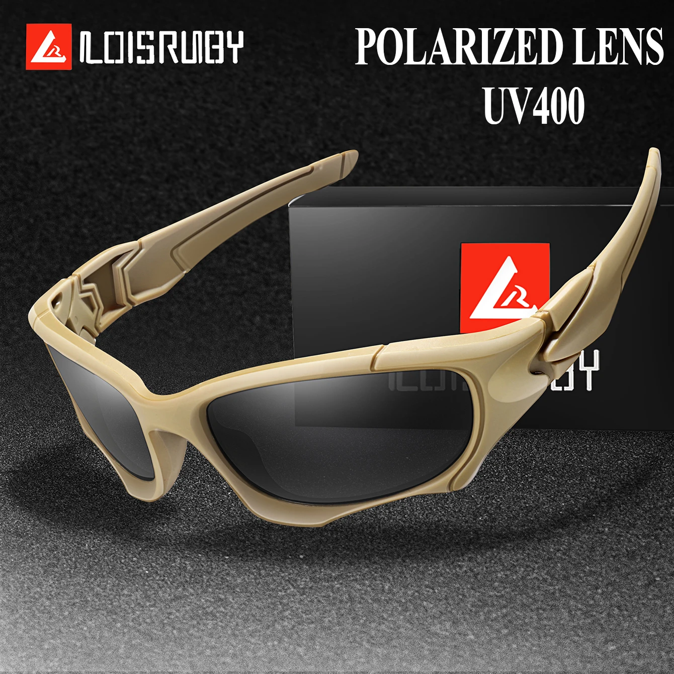 LOISRUBY Gafas de sol polarizadas para hombres y mujeres Deportes al aire libre Ciclismo Pesca Gafas para correr Marco ovalado Gafas UV400