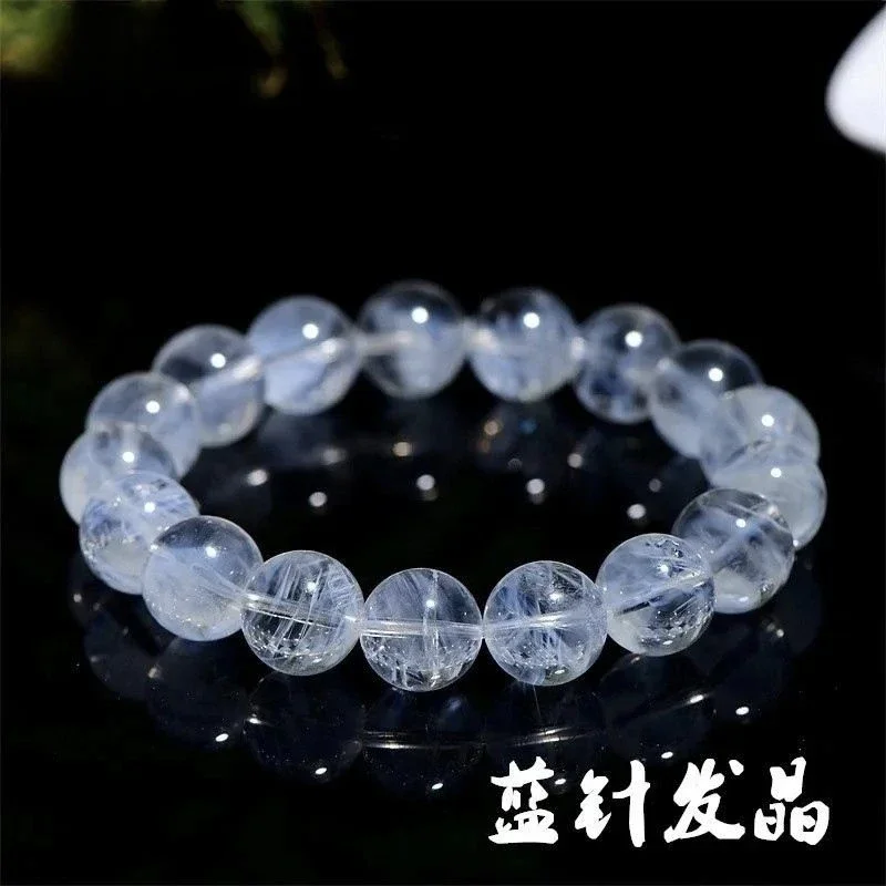 

UMQ Pure Natural Ice Blue Needle Crystal Bracelet Female Blue Hair Crystal Jewelry Gift for Girlfriend Girlfriend