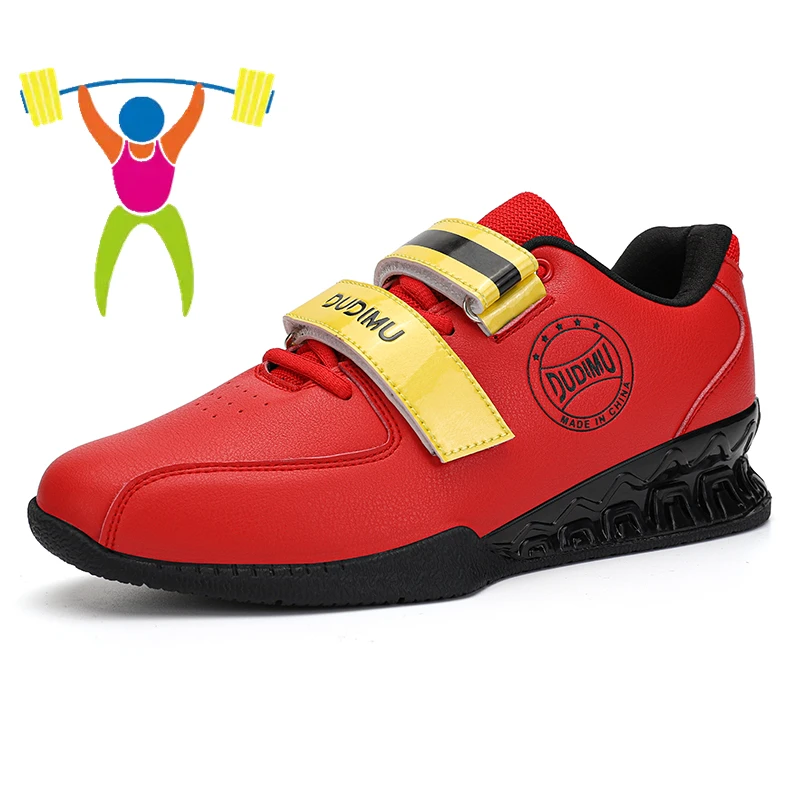 Professional Men Comprehensive Training Weightlifting Shoe Gym Deep Squat Sneakers Support Slip Resistant Balanced Lifting Shoes