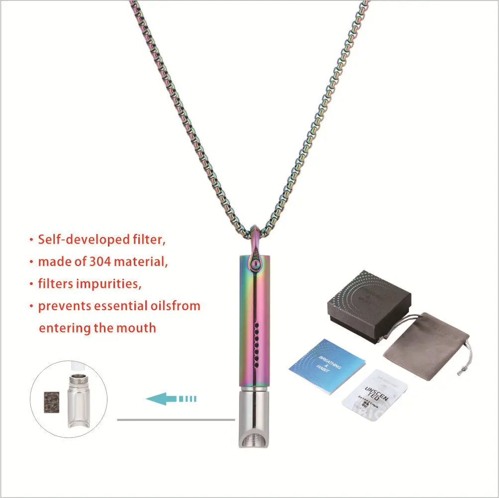 قلادة التنفس الكلاسيكية التحول لممارسة التنفس العادة، والتأمل، وأداة التنفس لتخفيف التوتر والقلق لتعزيز الهدوء