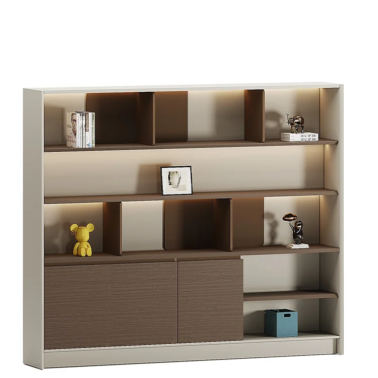 Modern Office Furniture Wooden Magazine Shelves Filing Cabinets Display Cabinets