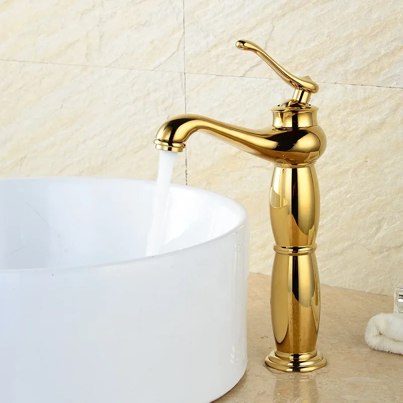 

All copper antique faucet basin faucet countertop basin gold-plated