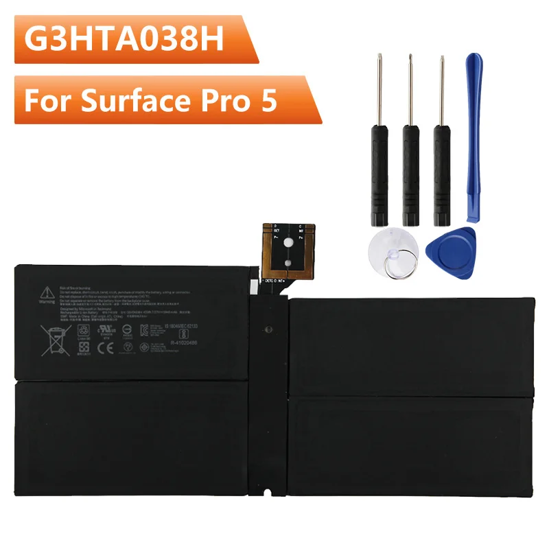 

Replacement Battery G3HTA038H For Microsoft Surface Pro 5 Pro5 DYNM02 Microsoft Surface Pro 6 Pro6 5940mAh With Free Tools