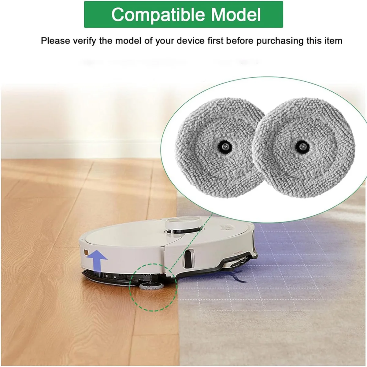 قطعة غيار لملابس ممسحة الحواف لملحقات وسادات الممسحة المصنوعة من الألياف الدقيقة S8 MaxV Ultra Robot