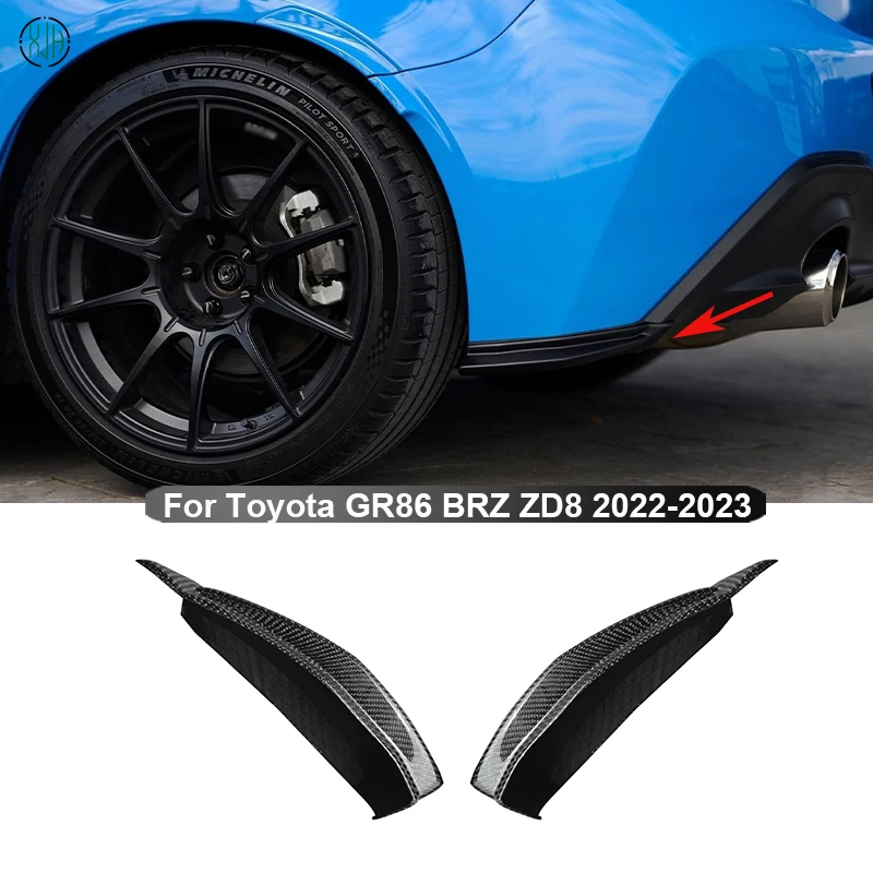 For Toyota GR86 BRZ ZD8 2022-2023 Carbon Fiber Car Rear Bumper Splitters Lip Diffuser Canards Flaps Apron Parts Body kit