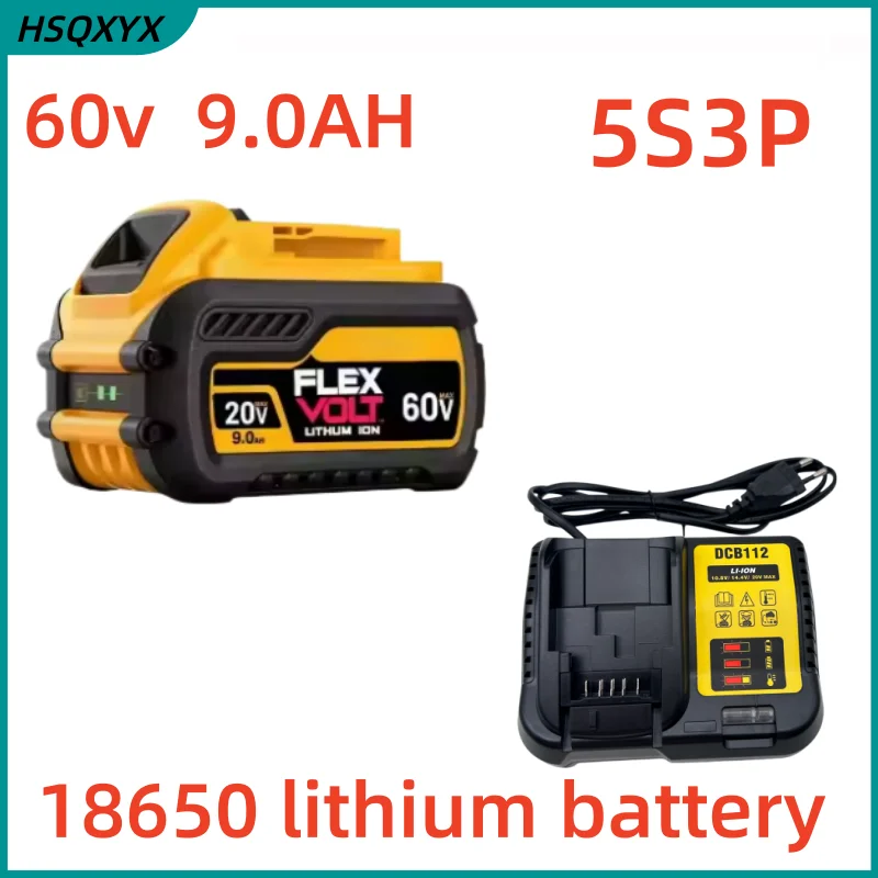 

DCB200 Battery 20V/60V 9Ah MAX FlexVolt for DCB606 DCB205 DCB206 DCB209 DCB182 Power Tool with