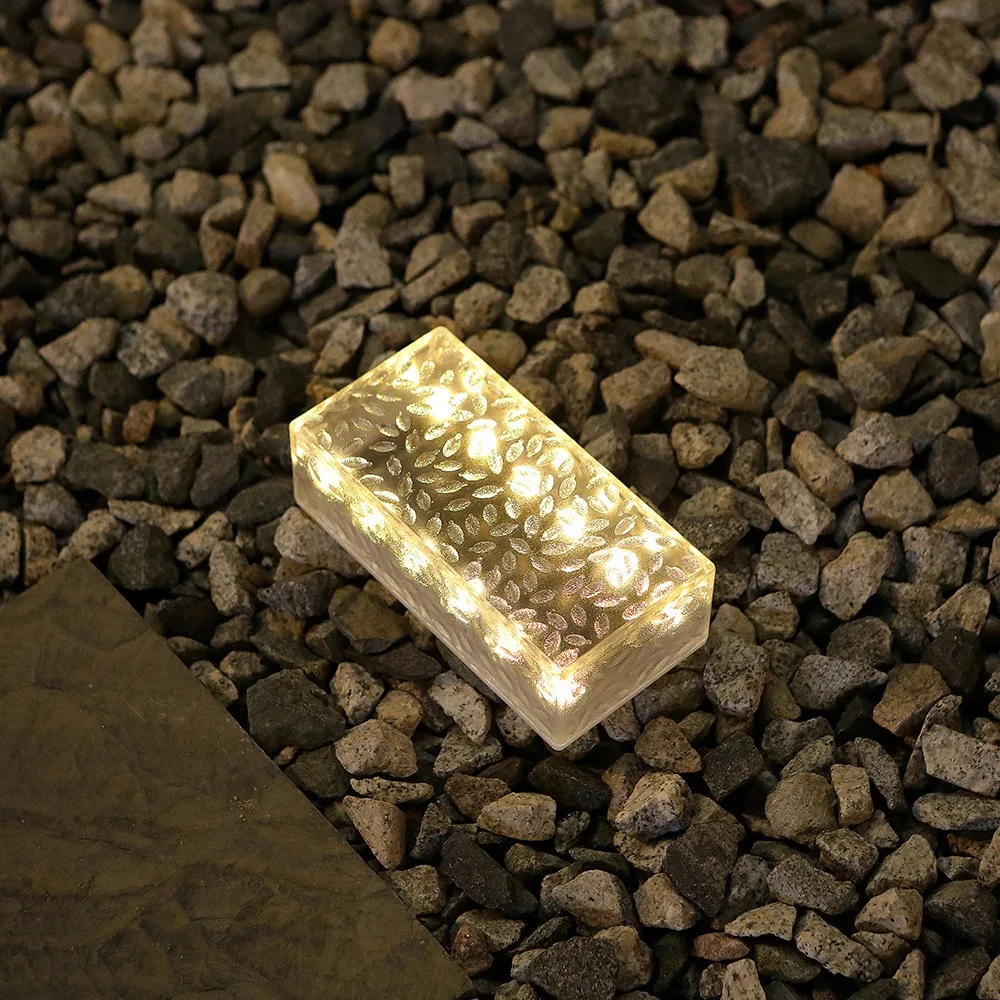 

Solar Garden Decoration Light White/Warm White Light Waterproof IP65 Ice Cube Brick Lights Plastic Floor Lighting