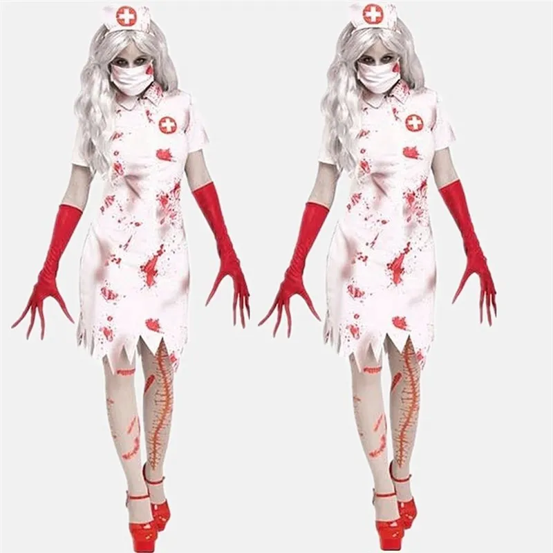 

Adult Women's Halloween Costume Sexy Witch Zombie Bride Party Makeup Dance Clothes Traditional Chinese Ethnic Stage Wear