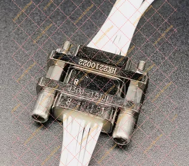 Original J30J-15 Pin Aviation Connector - High-Density Rectangular Plug and Receptacle Pair for Industrial Control