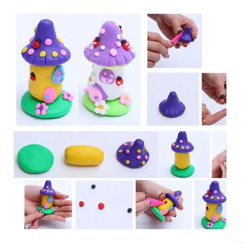 K1MA Multi-Farbpolymer-Ton für kreatives Backen von Ofen Backschleim Spielzeug Kindergarten Geschenk
