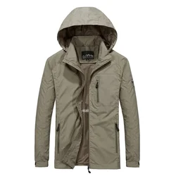 Men's New Outdoor Windproof Jacket Waterproof Hood Waterproof Windproof Casual Jacket Men's Clothing Autumn Jacket Men's Top